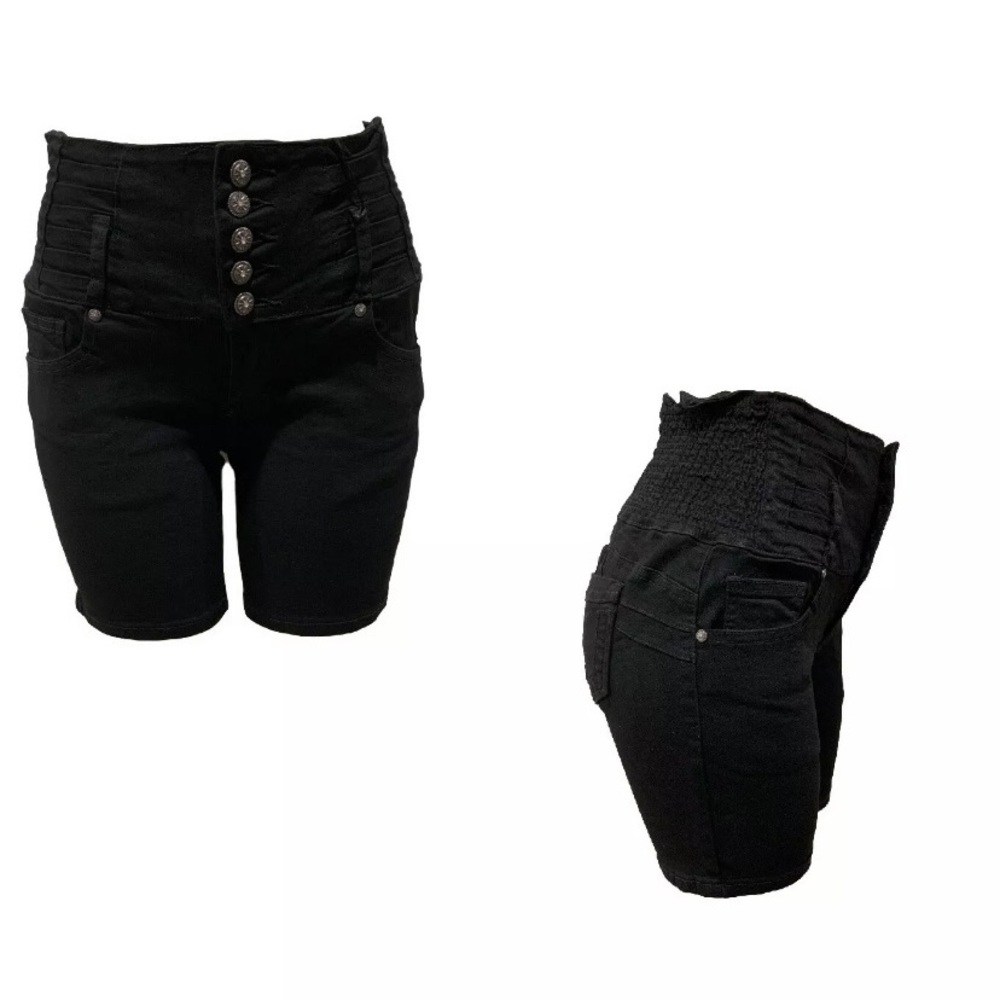Tush push Colombian black high waist shorts